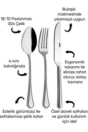 Petra 6'lı Tatlı Bıçağı