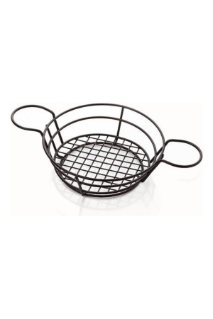 Rs Patates Atıştırmalık Yuvarlak Sunum Servis Sepeti Tekli Sos Bölmeli Büyük Boy